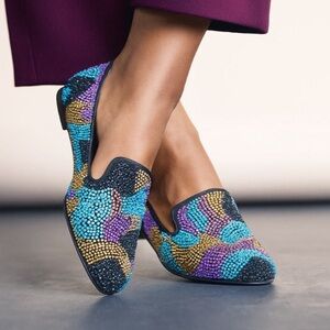 Steve Madden Concord Multi Rhinestone flats Size 7.5